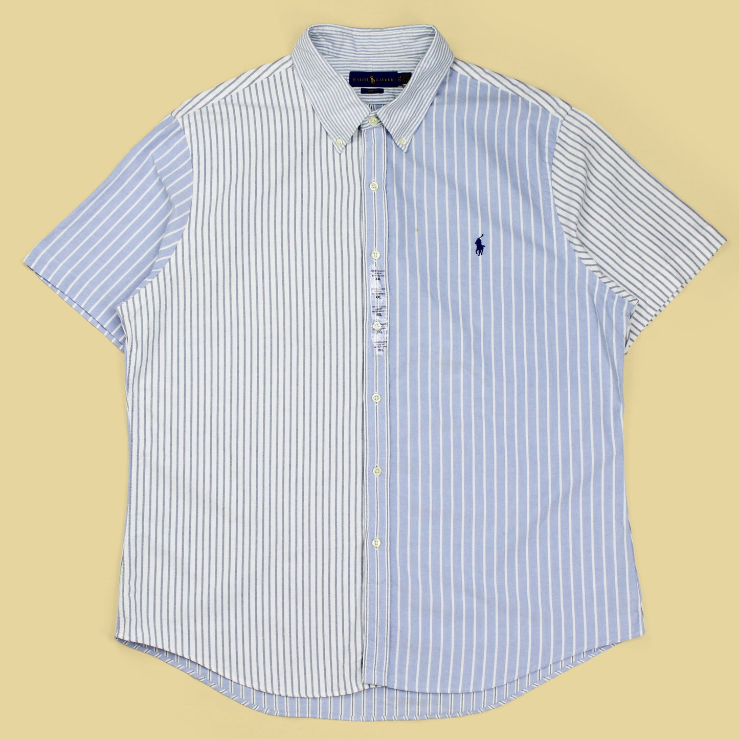 Polo Ralph Lauren Striped Oxford Cloth Short Sleeve Button-Down Fun Shirt