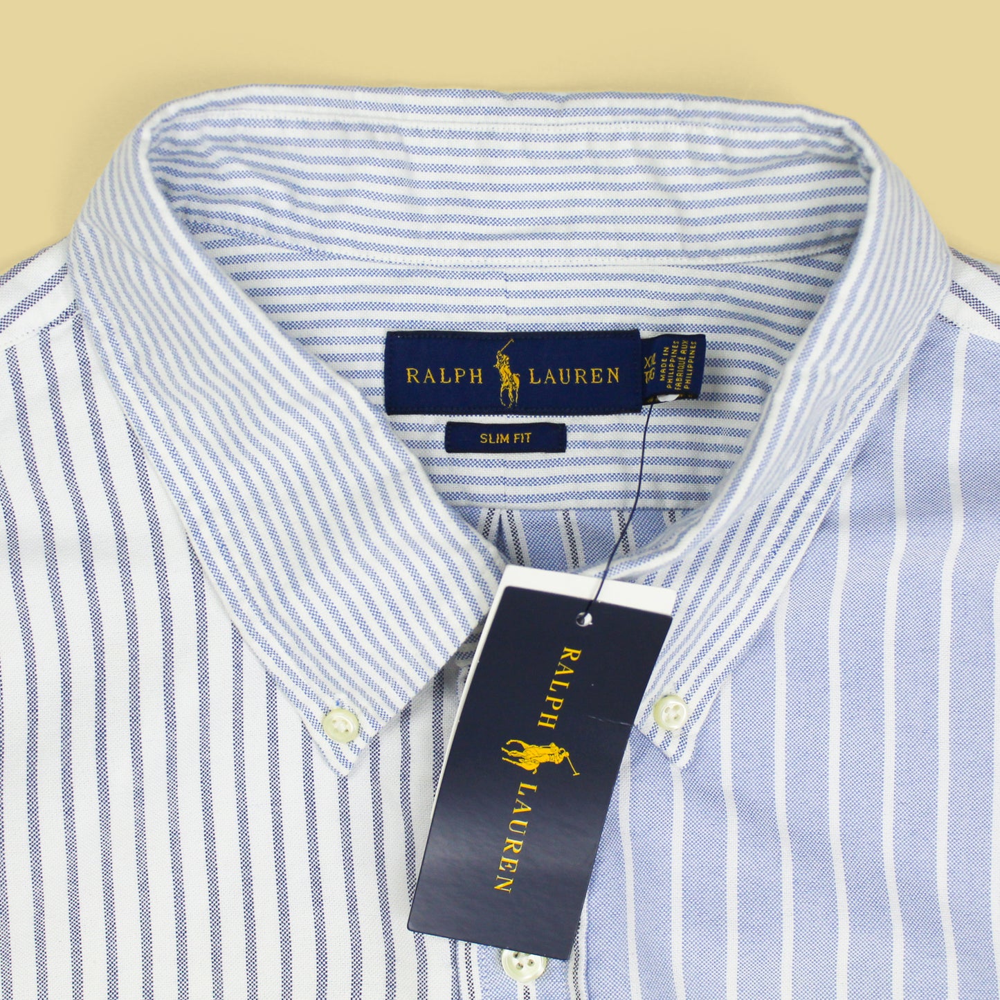 Polo Ralph Lauren Striped Oxford Cloth Short Sleeve Button-Down Fun Shirt