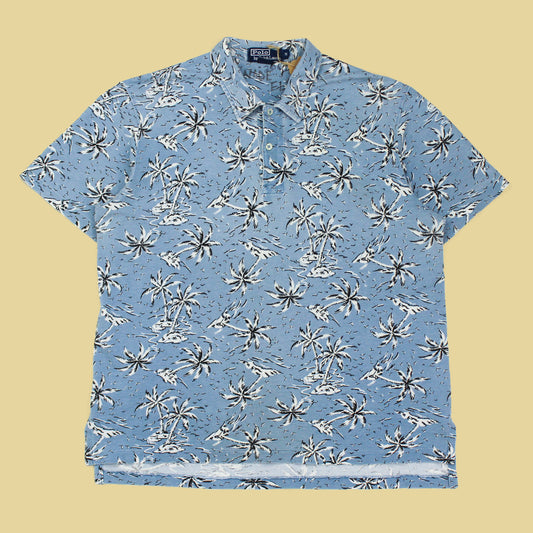 Polo Ralph Lauren Island Print Pique Knit Cotton Polo Shirt