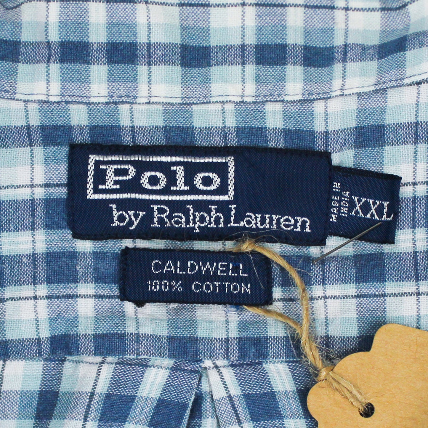 Vintage Polo Ralph Lauren Plaid Cotton Short Sleeve Loop Collar Caldwell Shirt