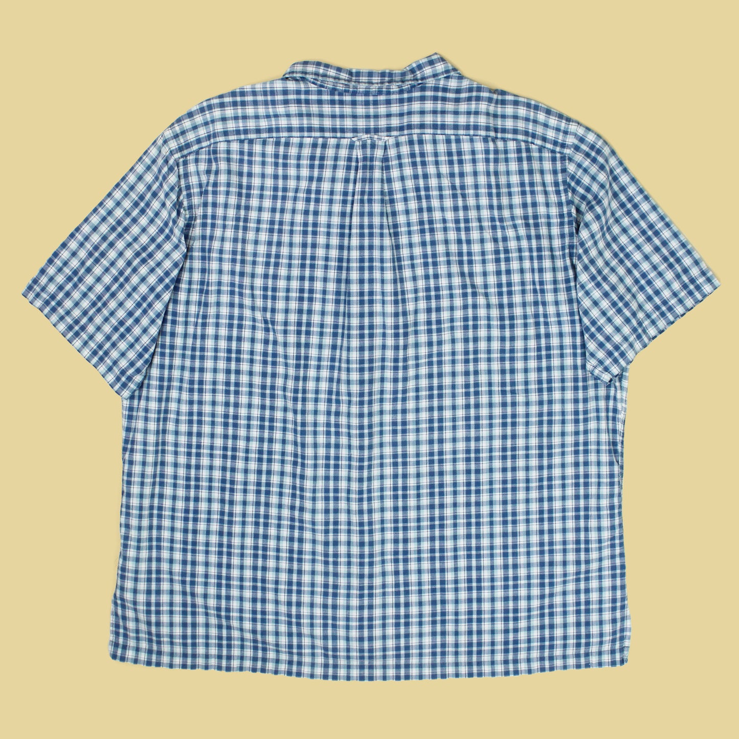 Vintage Polo Ralph Lauren Plaid Cotton Short Sleeve Loop Collar Caldwell Shirt