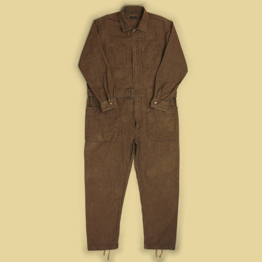 Engineered Garments Herringbone Cotton Flannel Boiler Suit Coveralls