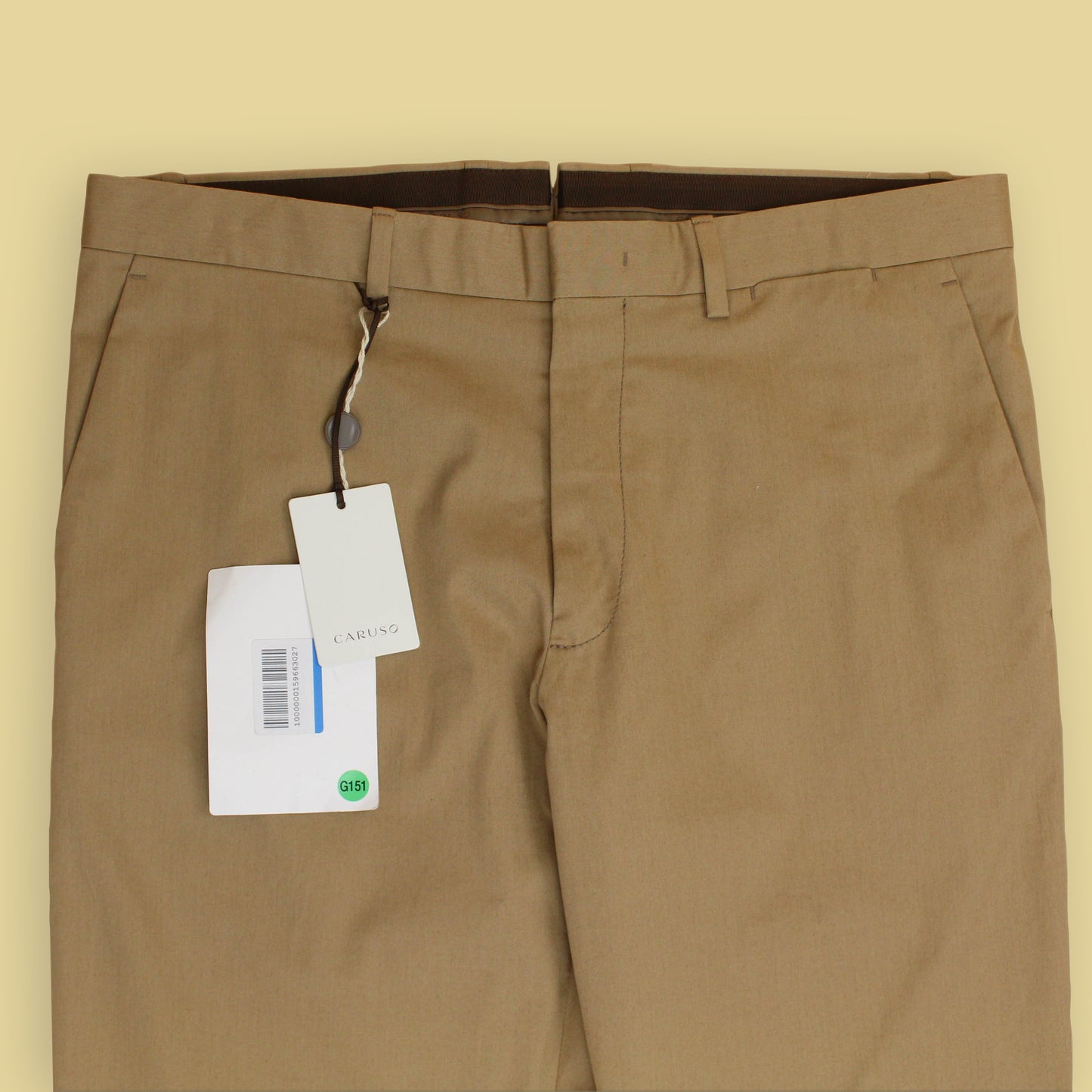 Caruso Cotton Blend Tapered Leg Trousers