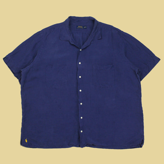 Polo Ralph Lauren Linen Silk Short Sleeve Camp Collar Shirt
