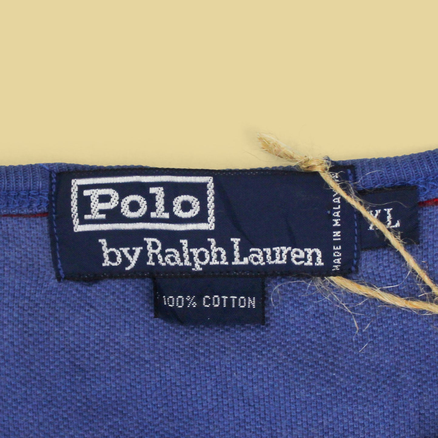 Vintage Polo Ralph Lauren Striped Pique Knit Cotton Short Sleeve Henley Shirt