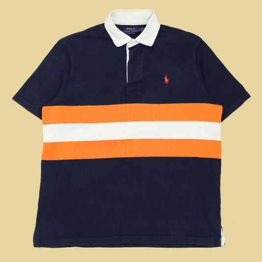 Polo Ralph Lauren Block Stripe Cotton Jersey Short Sleeve Rugby Shirt
