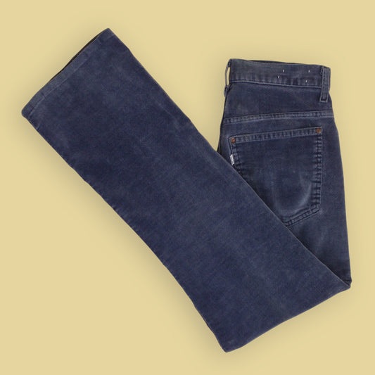 70s Levi's White Tab Velvet 5-Pocket Flared Pants