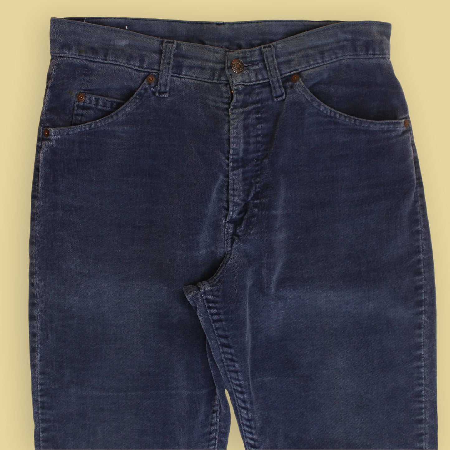 70s Levi's White Tab Velvet 5-Pocket Flared Pants