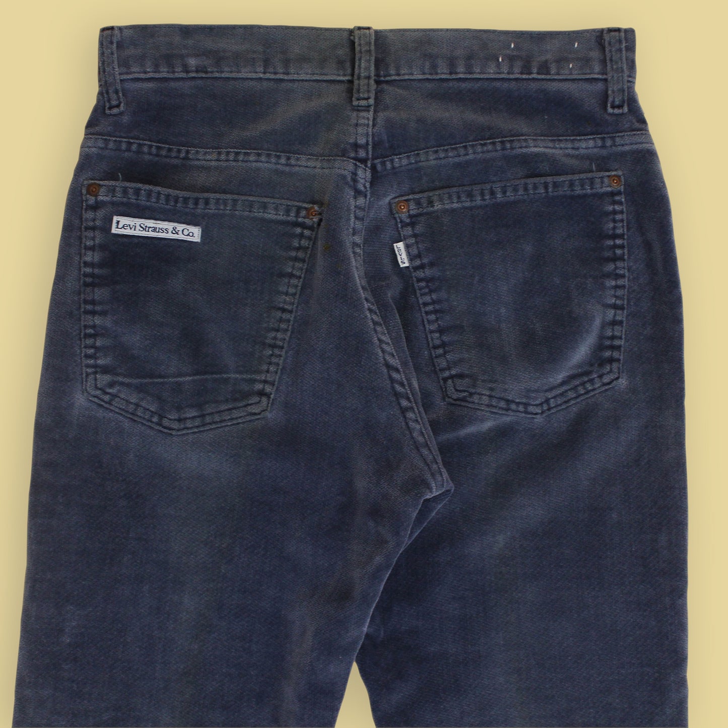 70s Levi's White Tab Velvet 5-Pocket Flared Pants