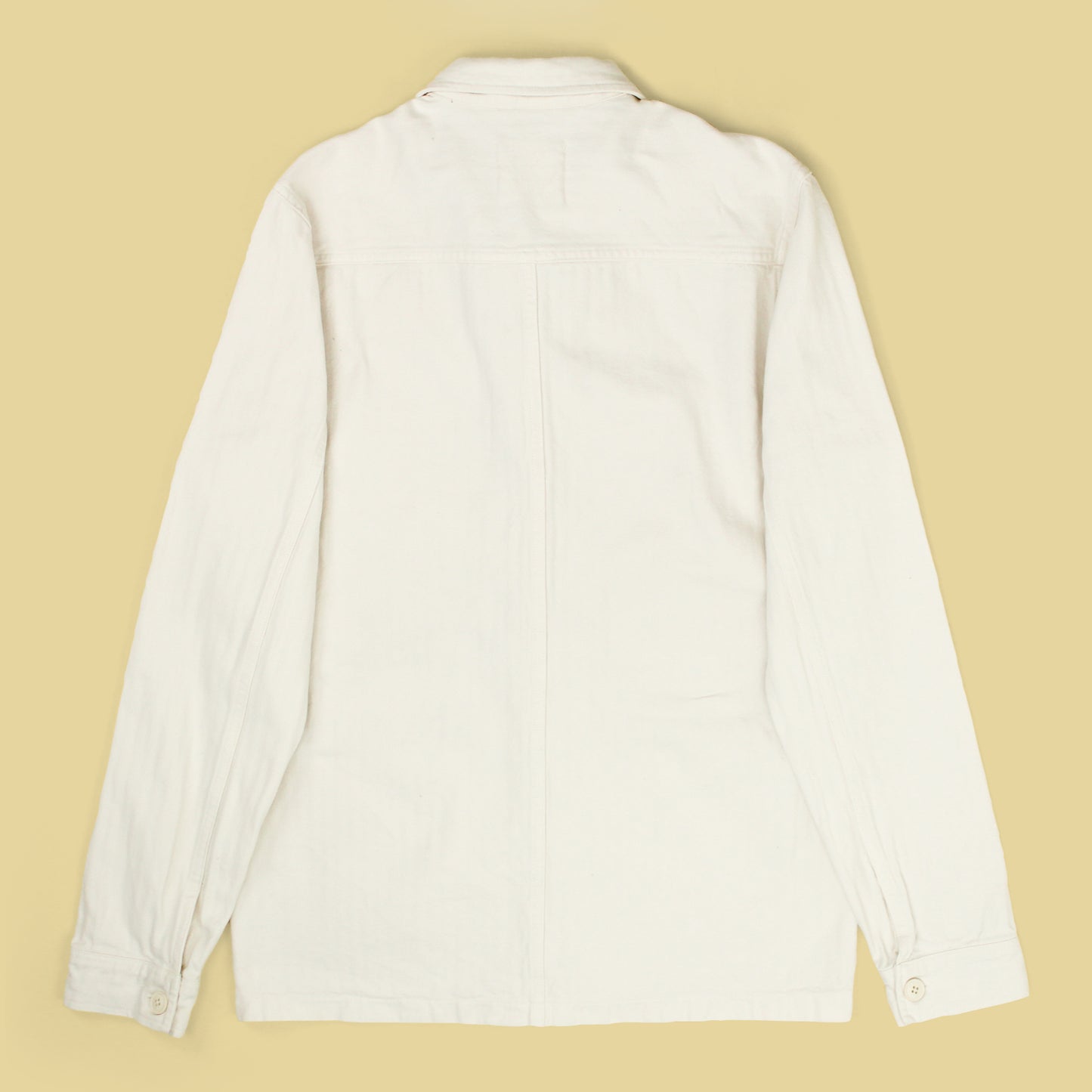 A Day's March Ivory Herringbone Twill Chore Coat