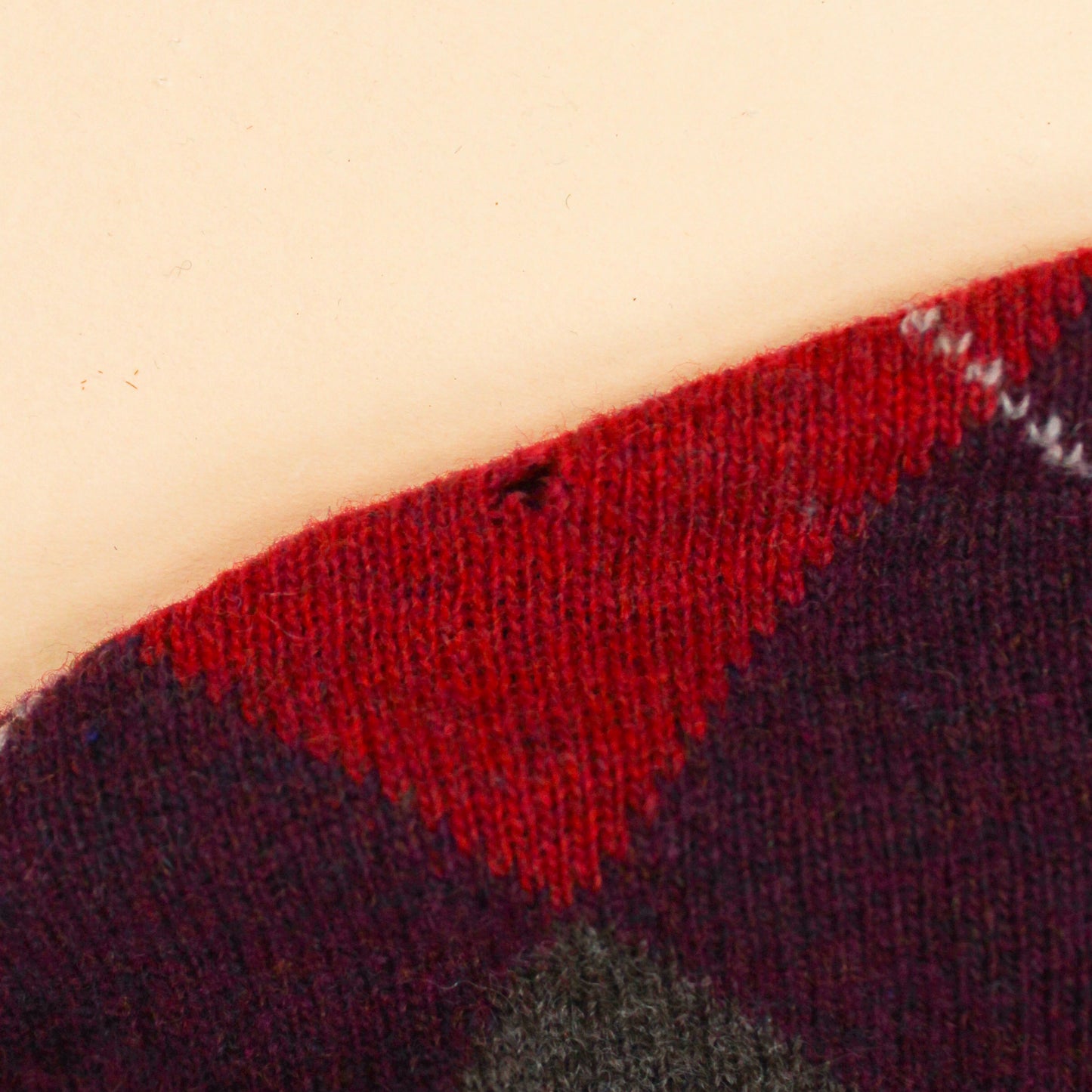United Colors of Benetton Argyle Merino Wool Turtleneck Sweater