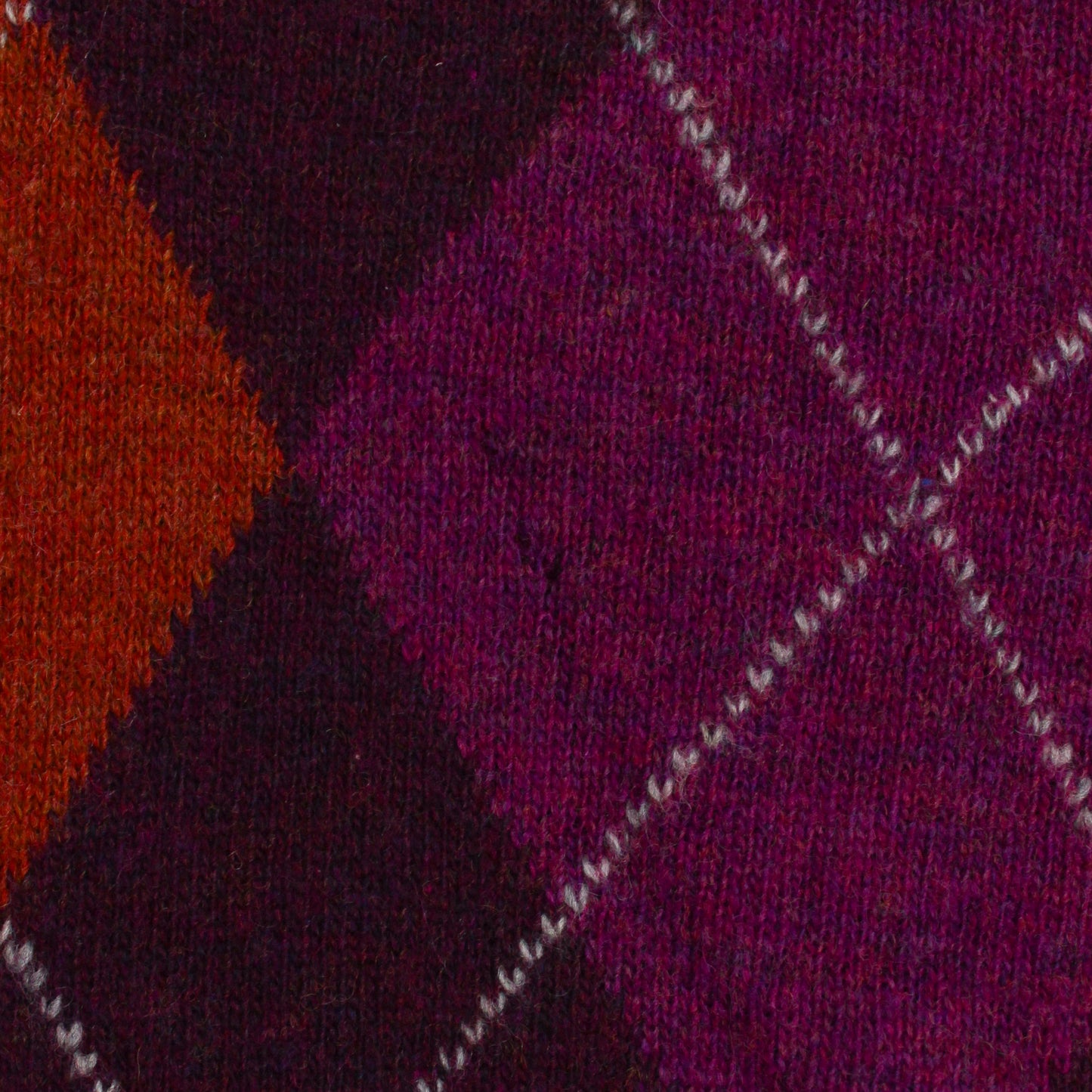 United Colors of Benetton Argyle Merino Wool Turtleneck Sweater