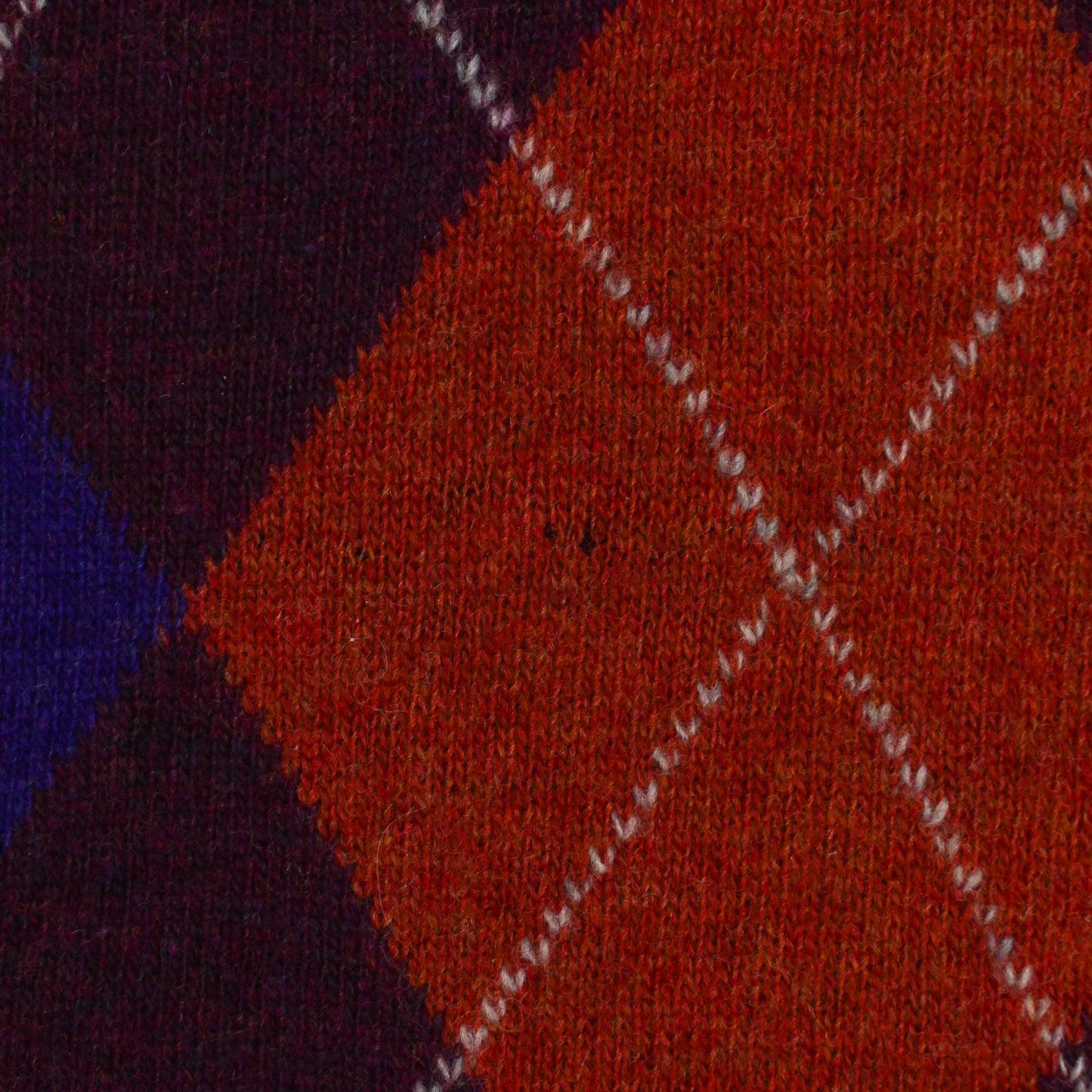 United Colors of Benetton Argyle Merino Wool Turtleneck Sweater