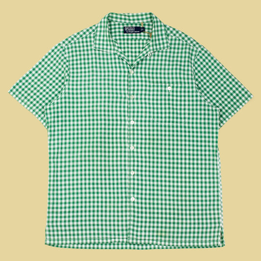 Polo Ralph Lauren Gingham Cotton Short Sleeve Camp Collar Shirt