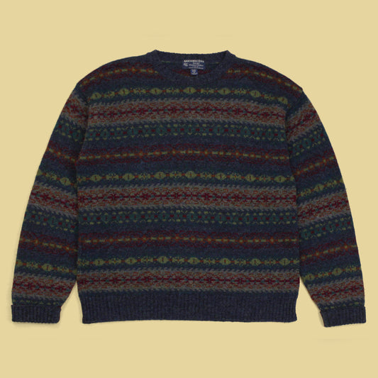 Abercrombie & Fitch Wool Fair Isle Crew Neck Sweater