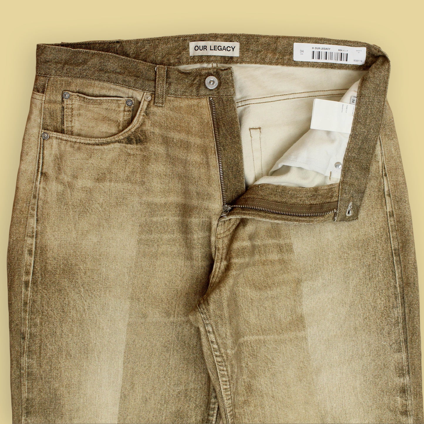 Our Legacy Digital Dual Sand Denim Print Third Cut Jeans