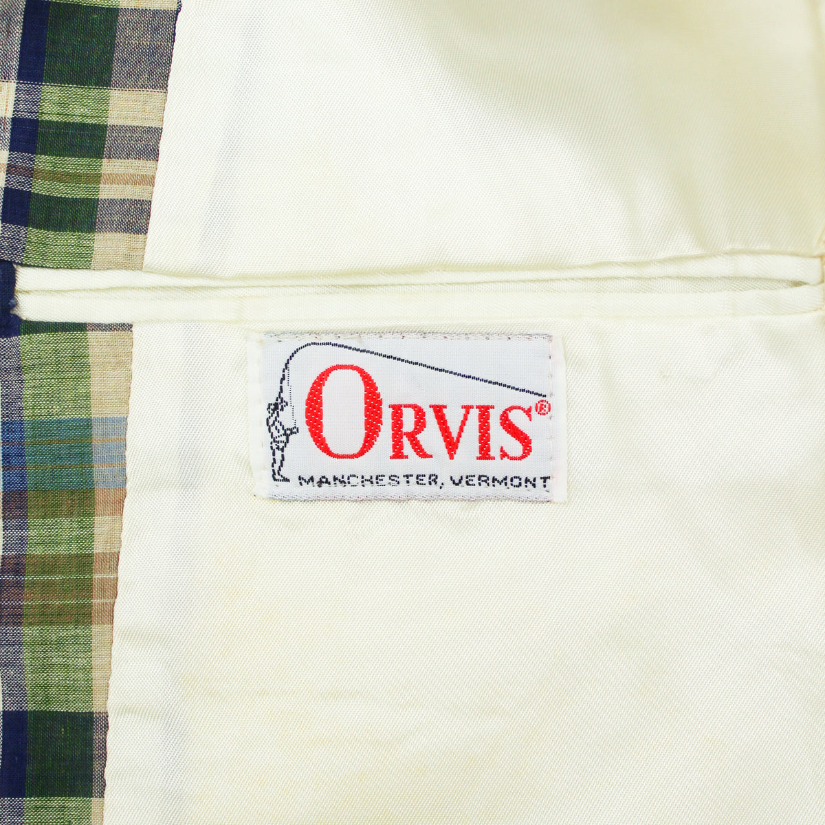 Vintage Orvis Plaid Madras Sport Coat