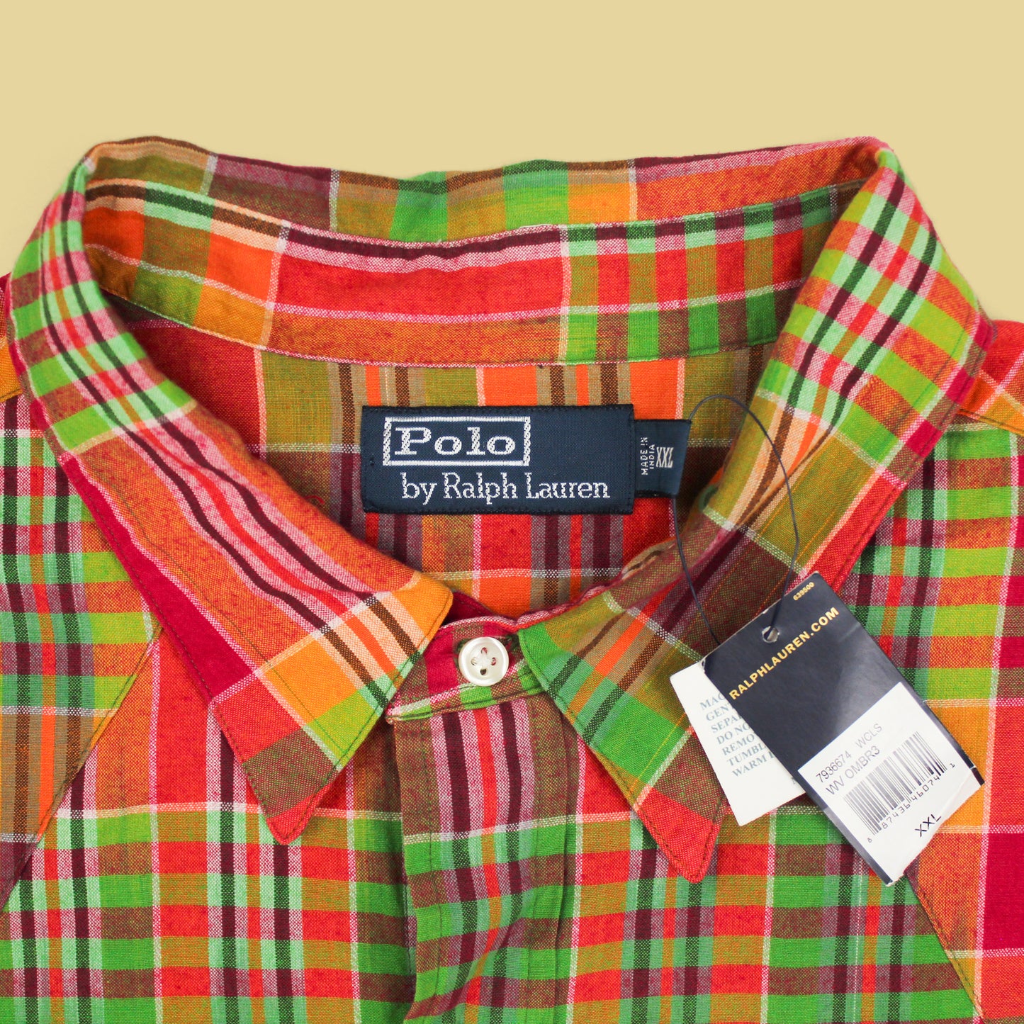 Polo Ralph Lauren Ikat Madras Pearl Snap Western Shirt