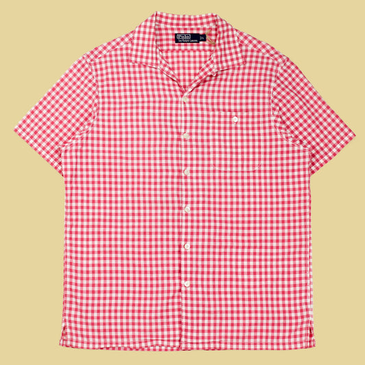 Polo Ralph Lauren Gingham Cotton Short Sleeve Camp Collar Shirt