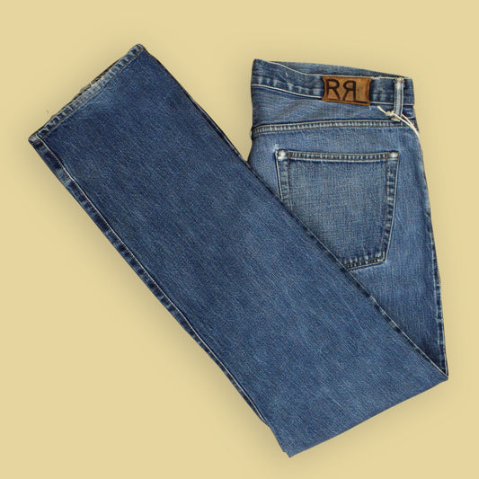Double RL Light Wash Selvedge Denim Straight Leg Jeans