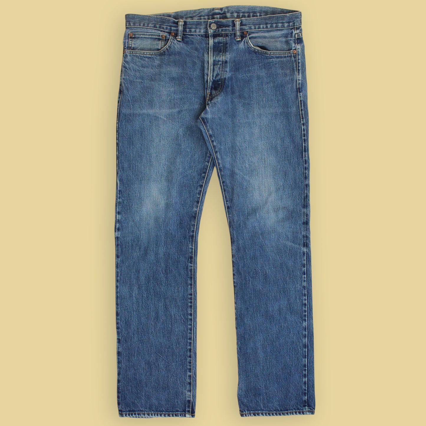 Double RL Light Wash Selvedge Denim Straight Leg Jeans