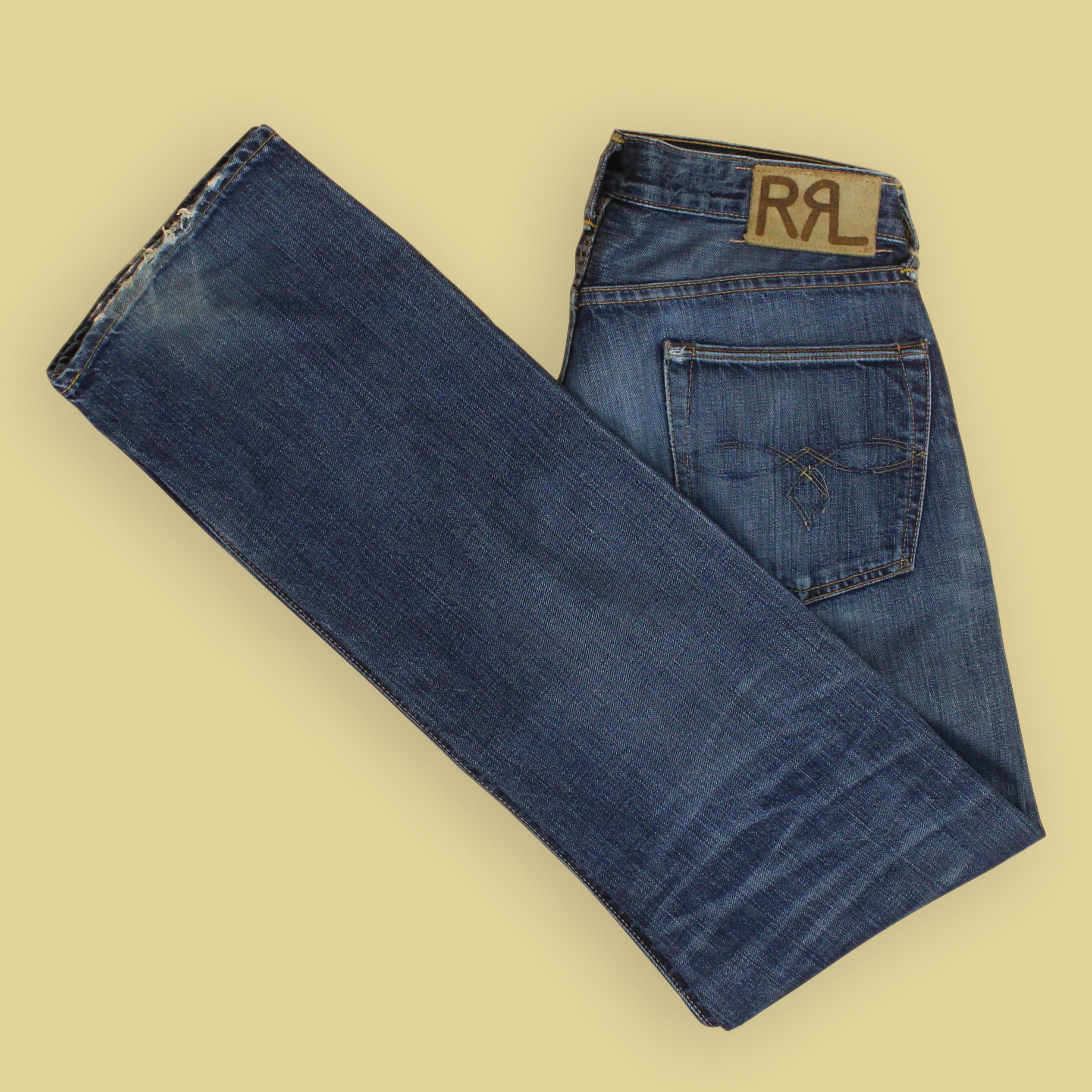 Double RL Selvedge Denim Low Straight Jeans – Stylebidder