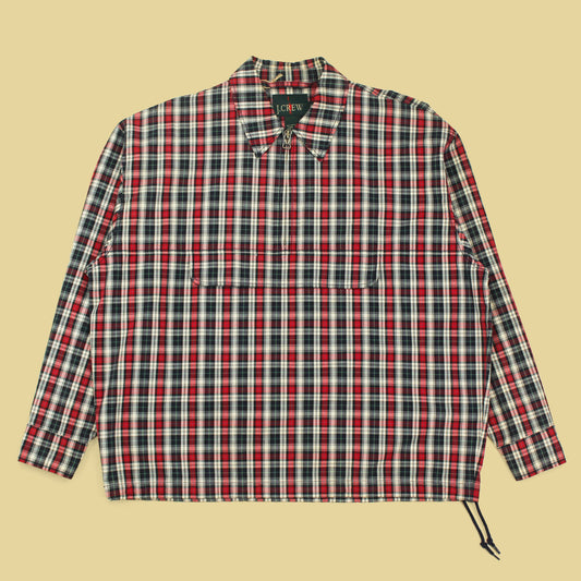 Vintage J. Crew Plaid Cotton Anorak Jacket
