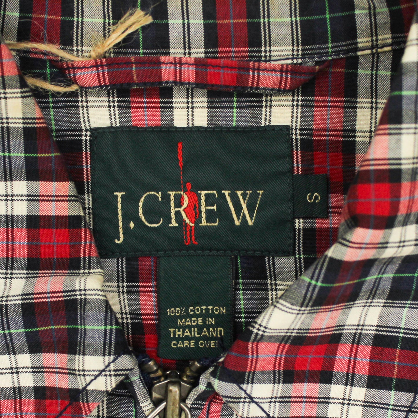 Vintage J. Crew Plaid Cotton Anorak Jacket