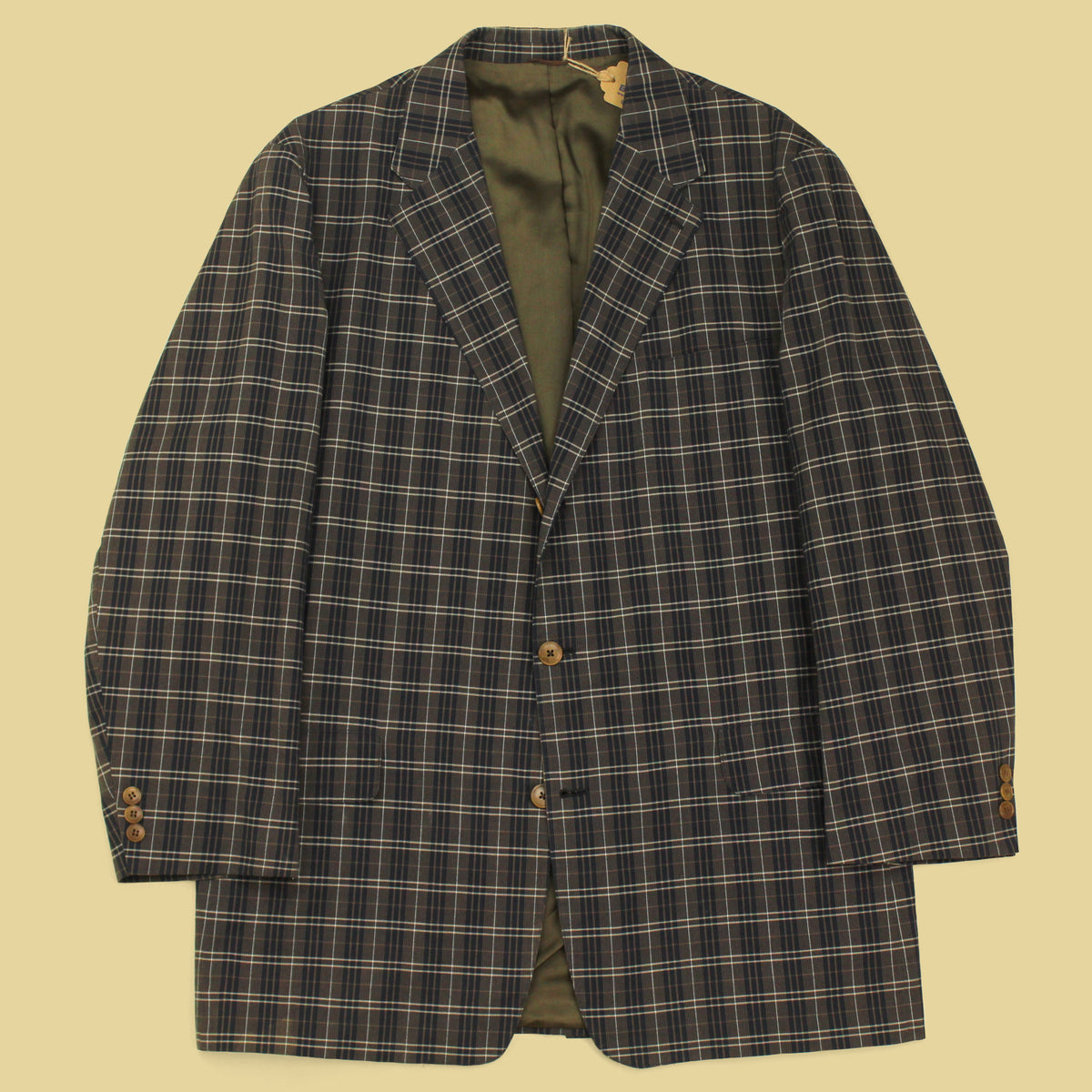 Vintage J. Crew Plaid Cotton Sport Coat