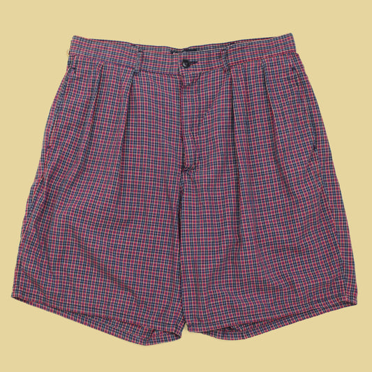 Polo Ralph Lauren Micro Plaid Cotton Pleated Shorts