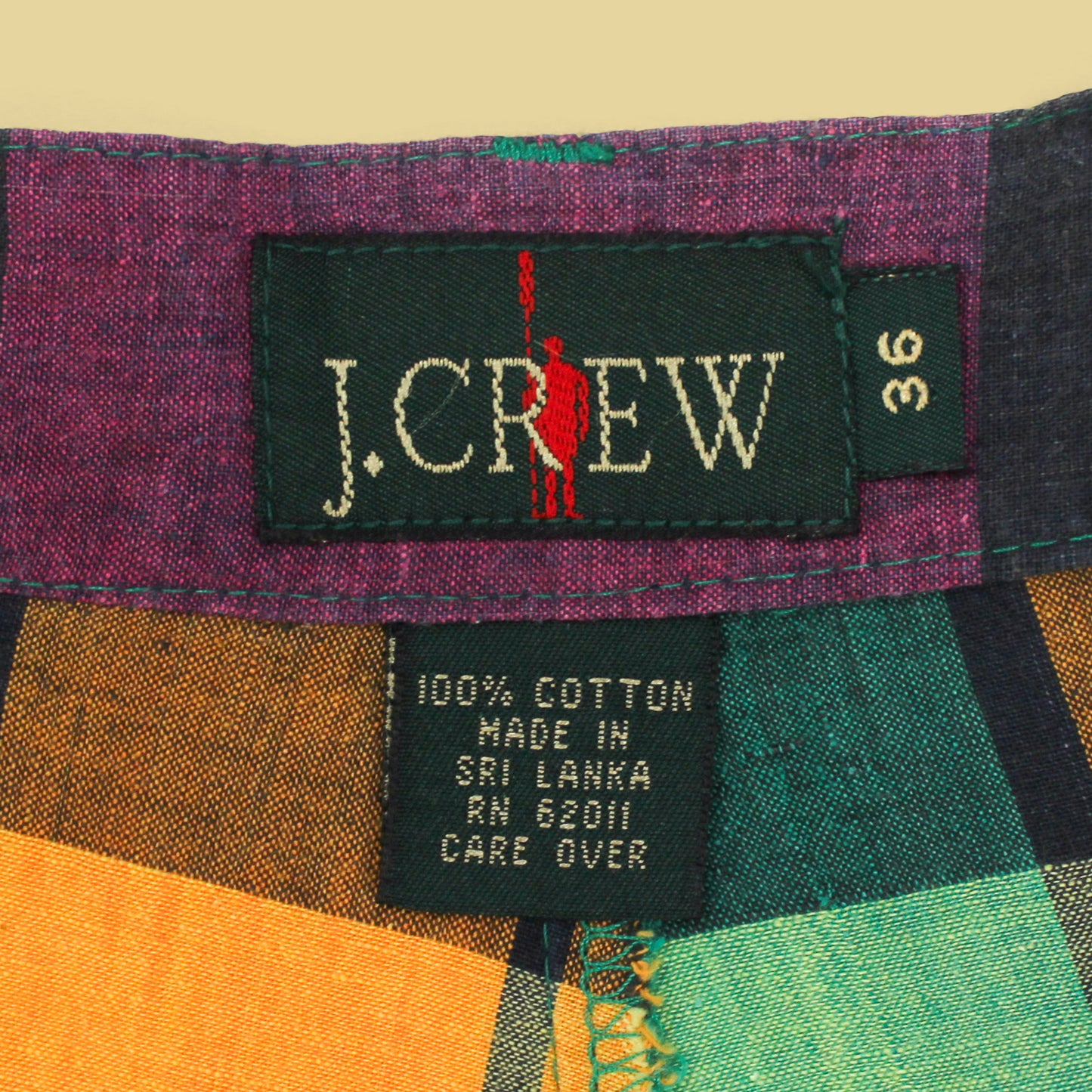 Vintage J. Crew Plaid Madras Pleated Shorts