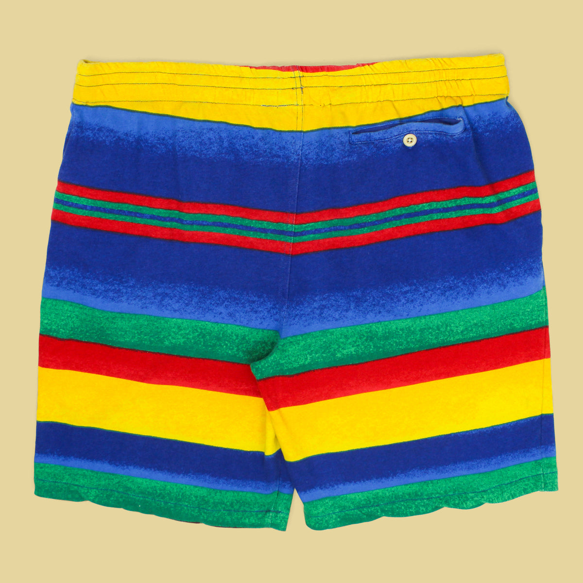 Polo Ralph Lauren Gradient Stripe Print Cotton Terry Fleece Sweat Shorts