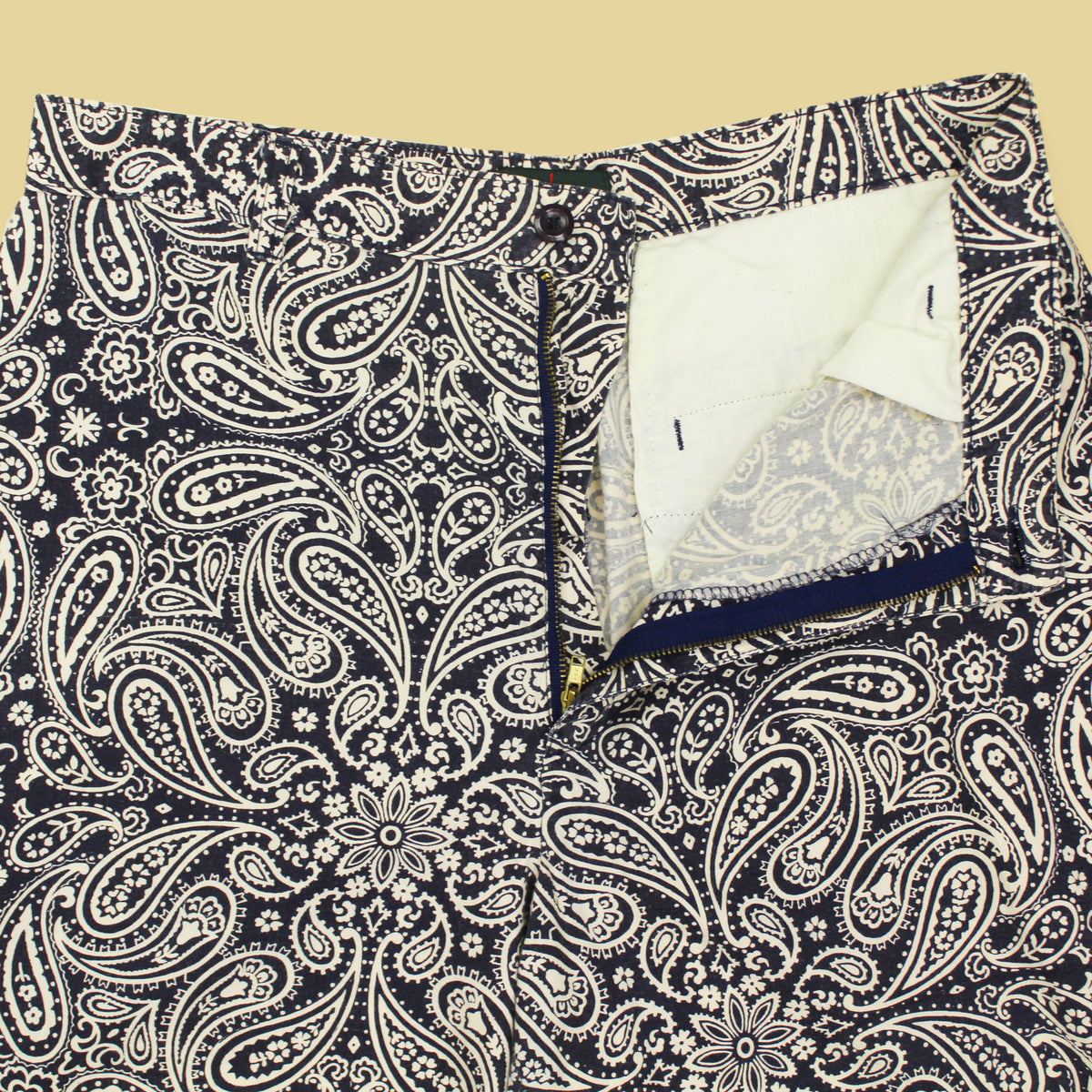 Vintage J. Crew Paisley Print Cotton Shorts