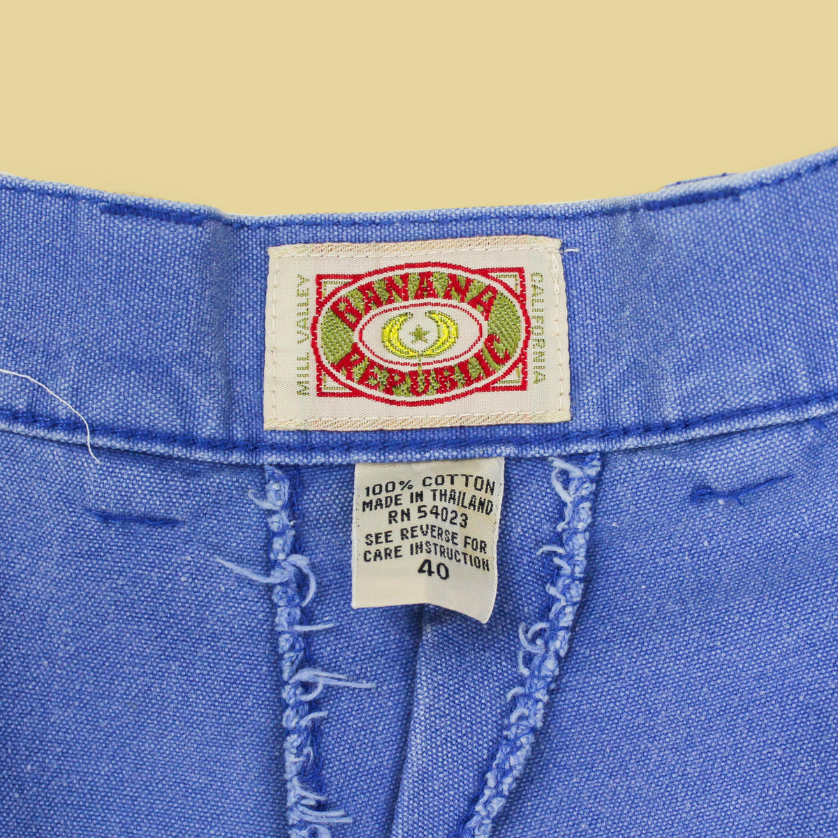 Vintage Banana Republic Garment-Dyed Canvas Cotton Pleated Shorts
