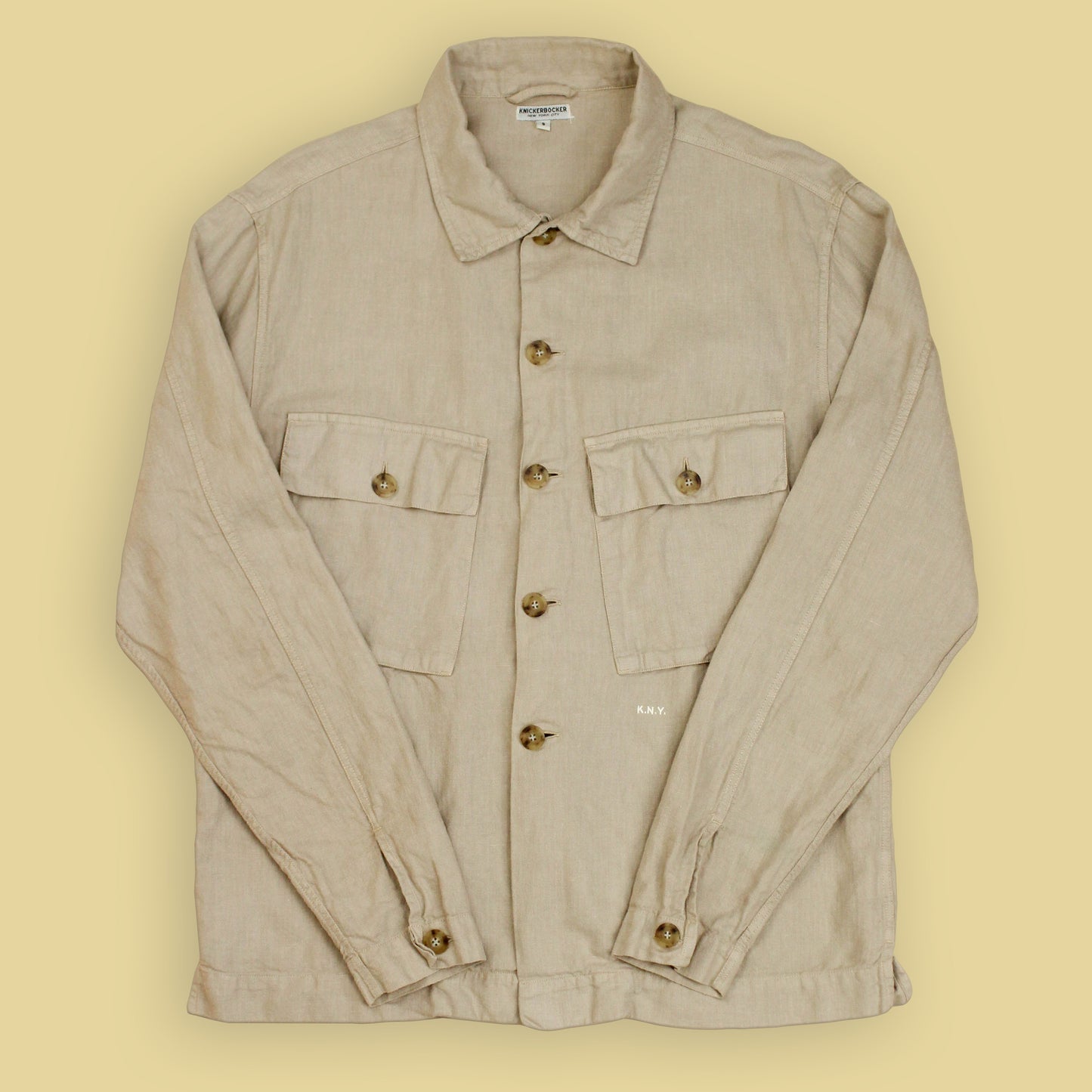 Knickerbocker NYC Cotton Linen Herringbone Twill Overshirt