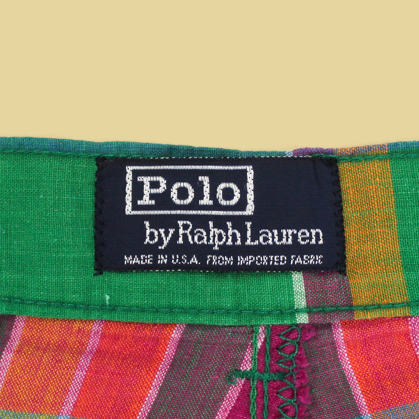Vintage Polo Ralph Lauren Plaid Madras Pleated Shorts