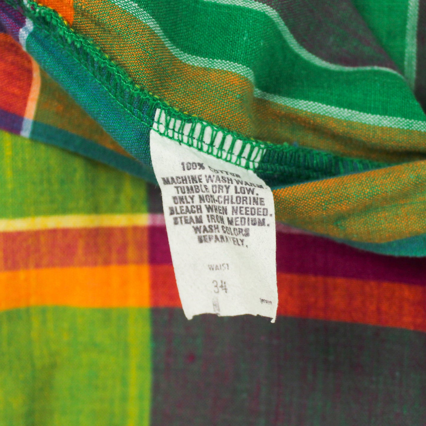 Vintage Polo Ralph Lauren Plaid Madras Pleated Shorts