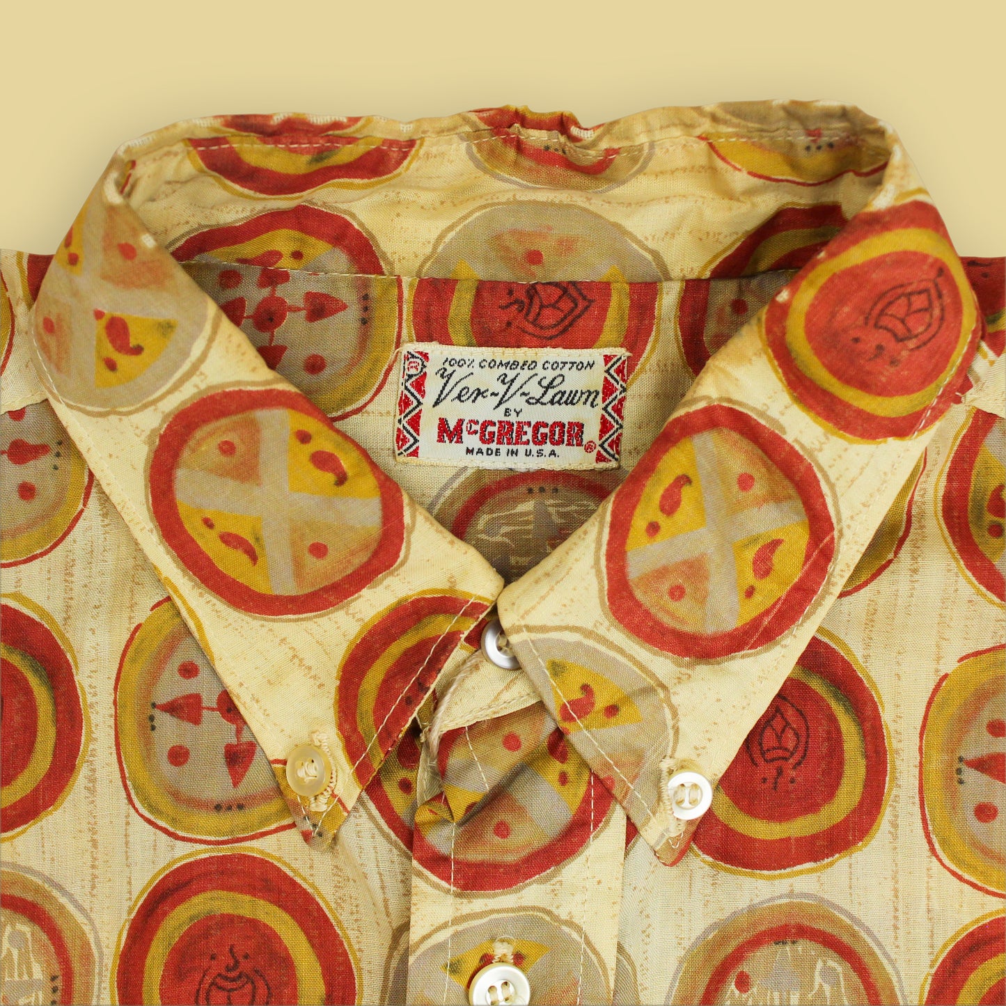 McGregor Abstract Print Lawn Cotton Popover Shirt
