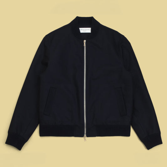 Officine Générale Wool Flannel Padded Bomber Jacket