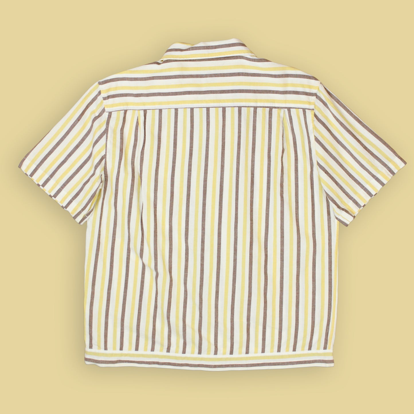 Knickerbocker NYC Striped Cotton Linen Camp Collar Highway Shirt