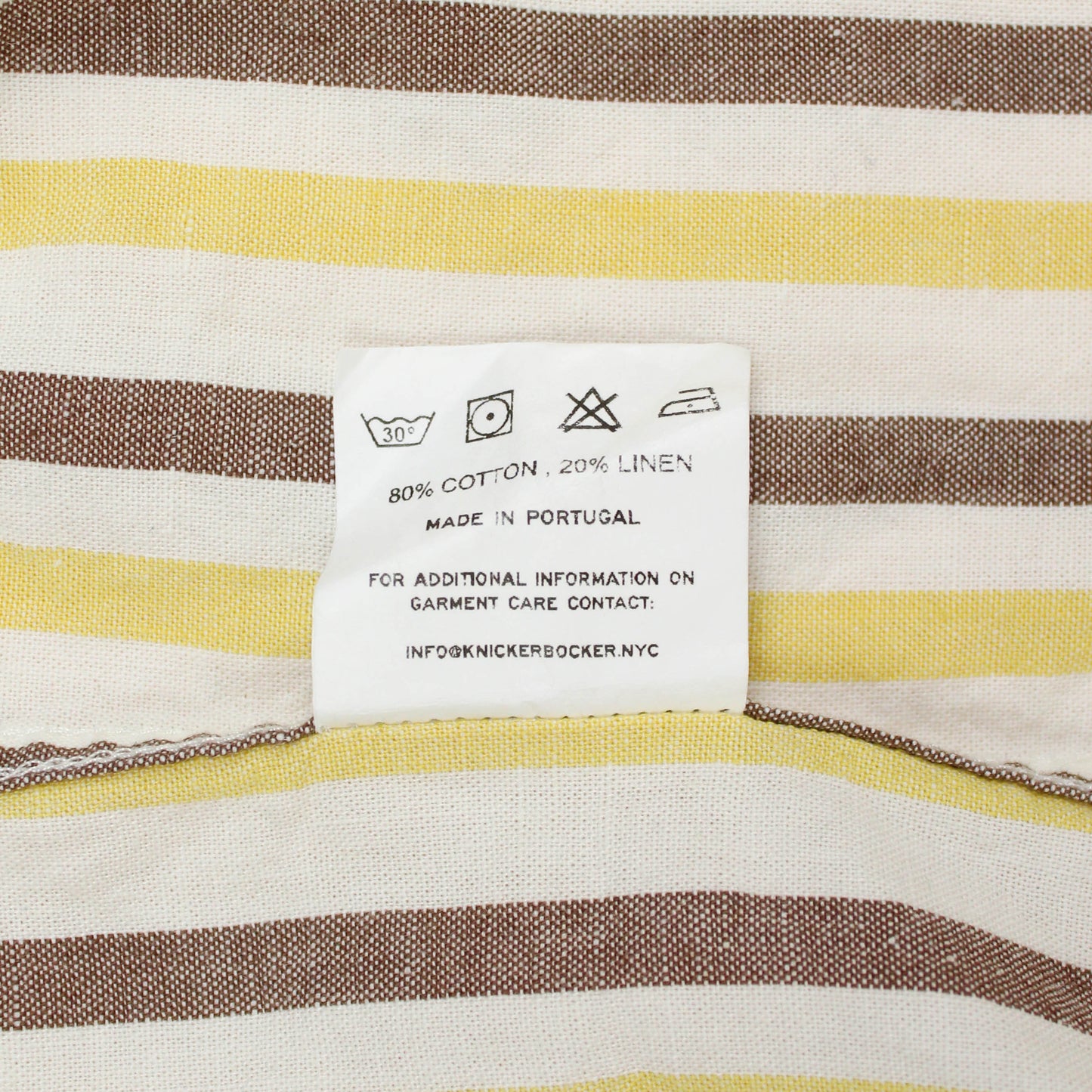 Knickerbocker NYC Striped Cotton Linen Camp Collar Highway Shirt