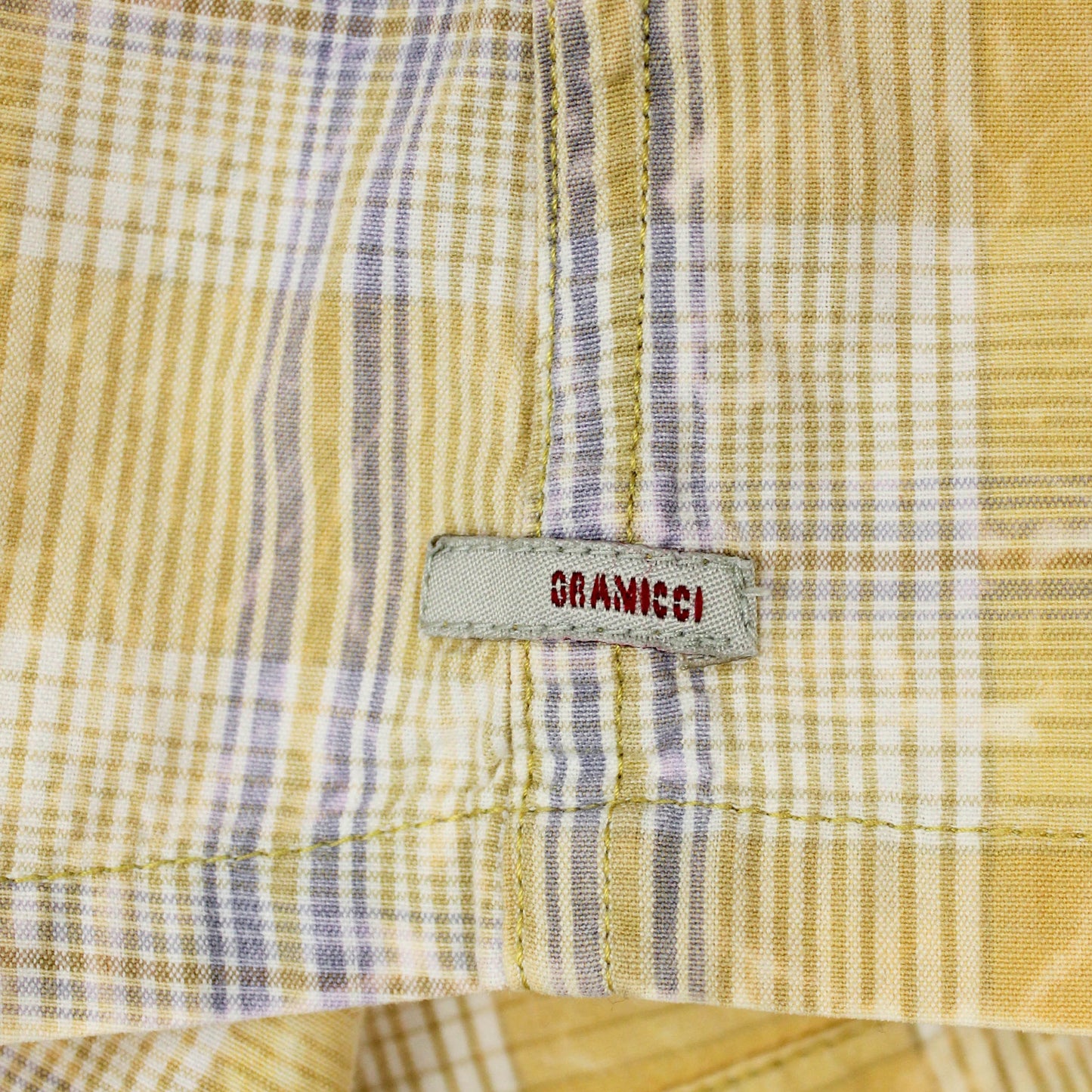 Gramicci Acid Wash Plaid Short Sleeve Button-Up Shirt