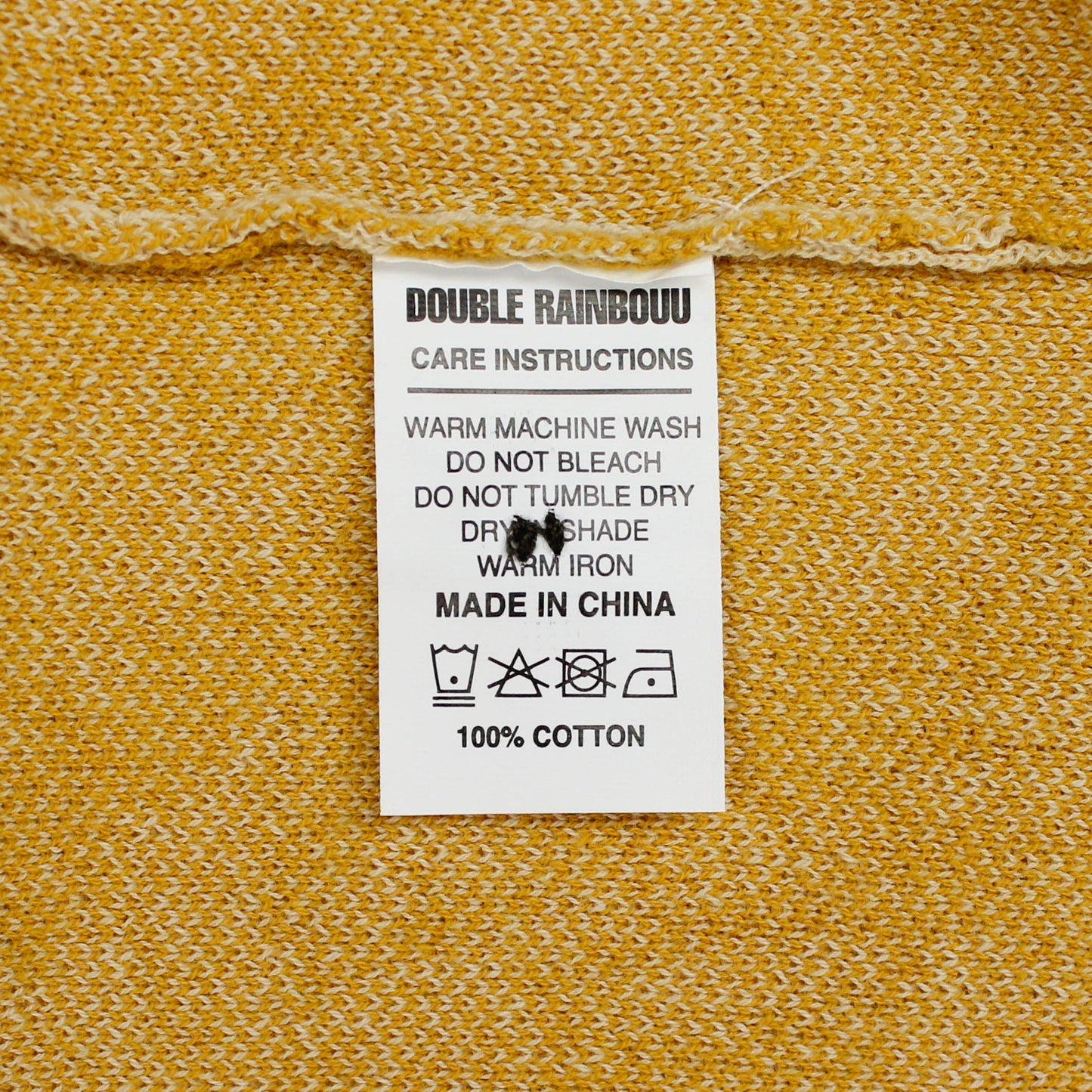 Double Rainbouu Electric Intarsia Knit Cotton Loop Collar Shirt
