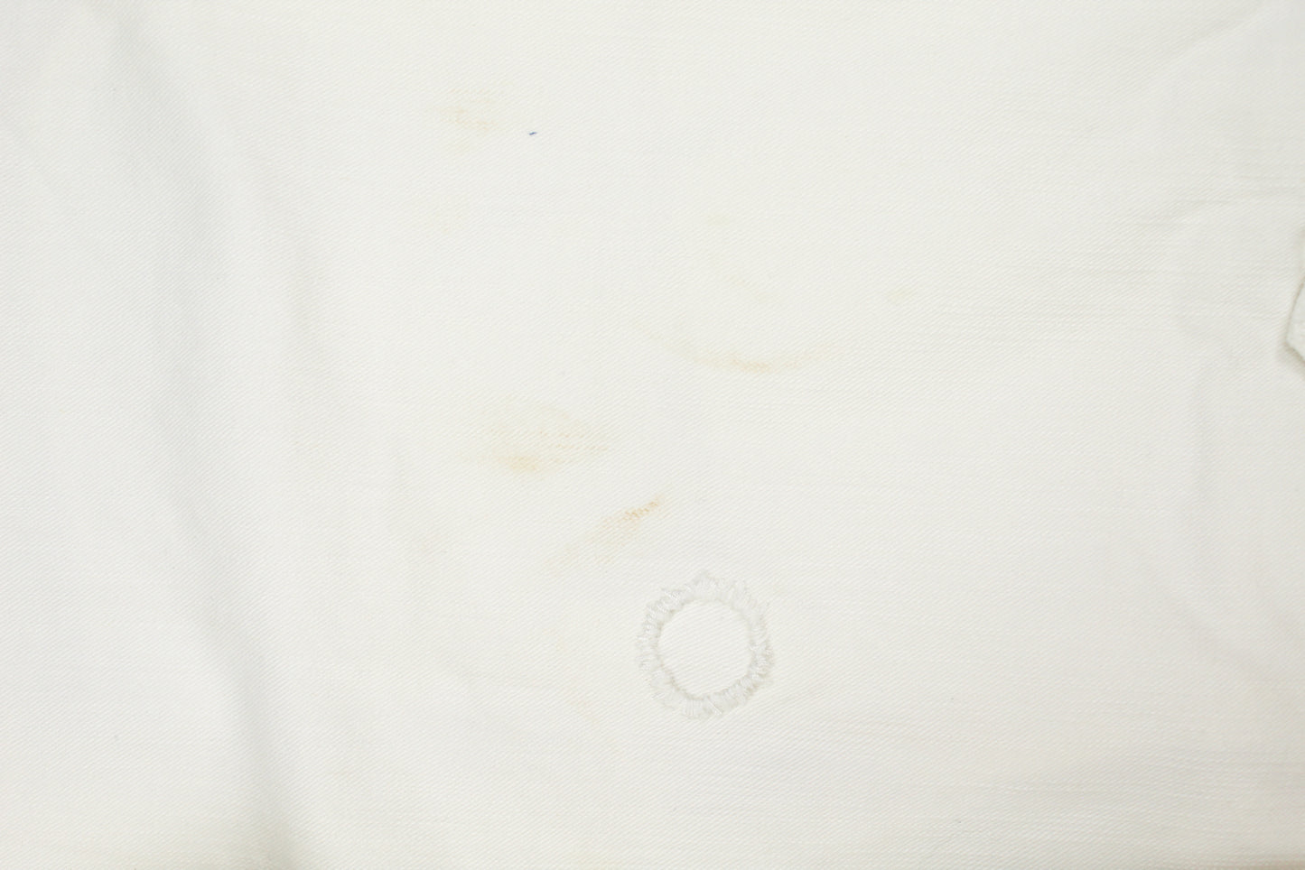 Polo Ralph Lauren Stenciled Nautical Stripe Distressed White Denim Shorts