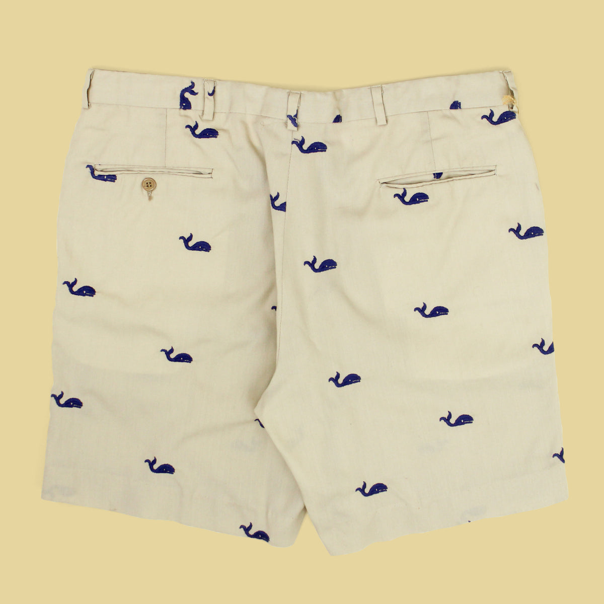 Vintage Whale Embroidered Shorts