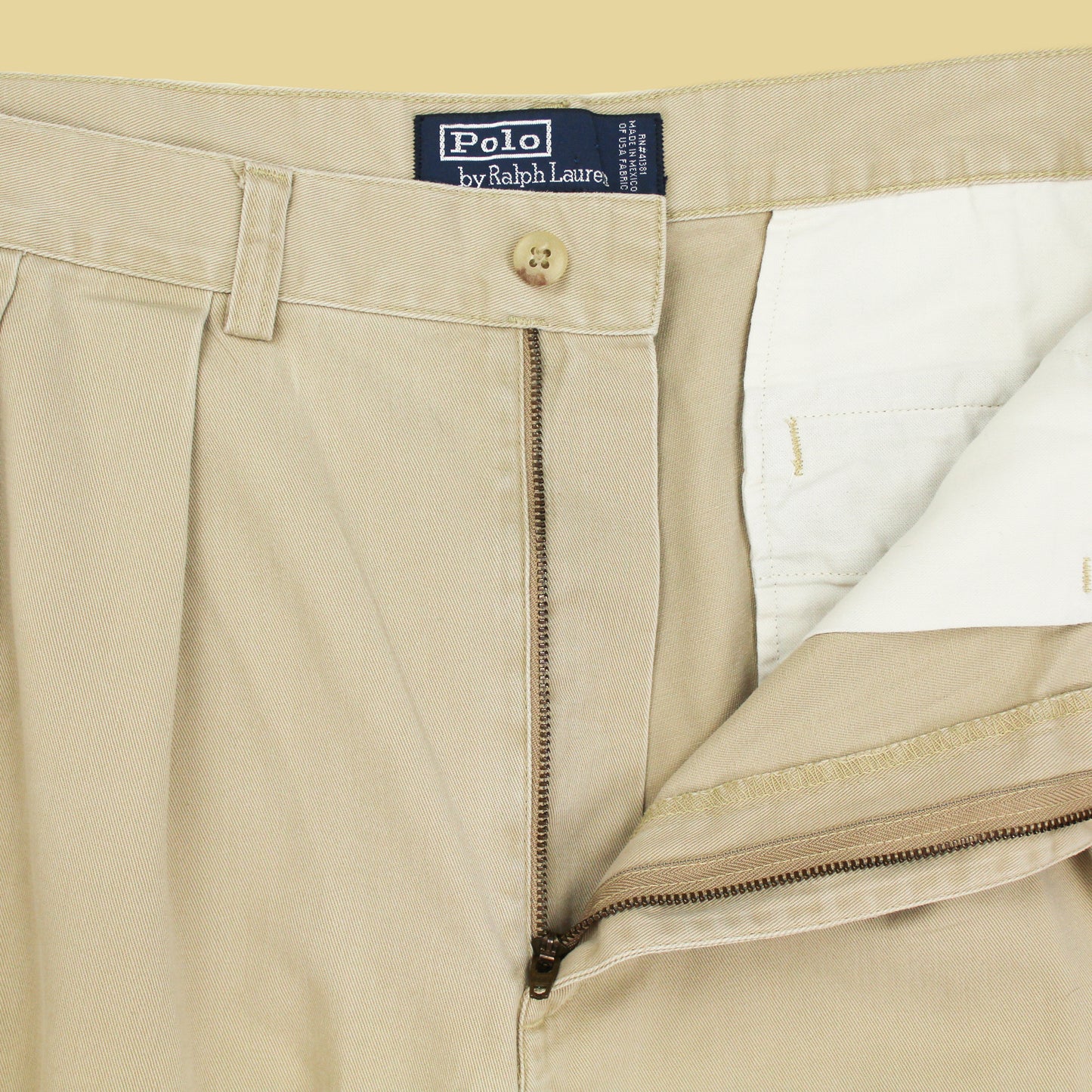 Vintage Polo Ralph Lauren Cotton Twill Pleated Tyler Shorts