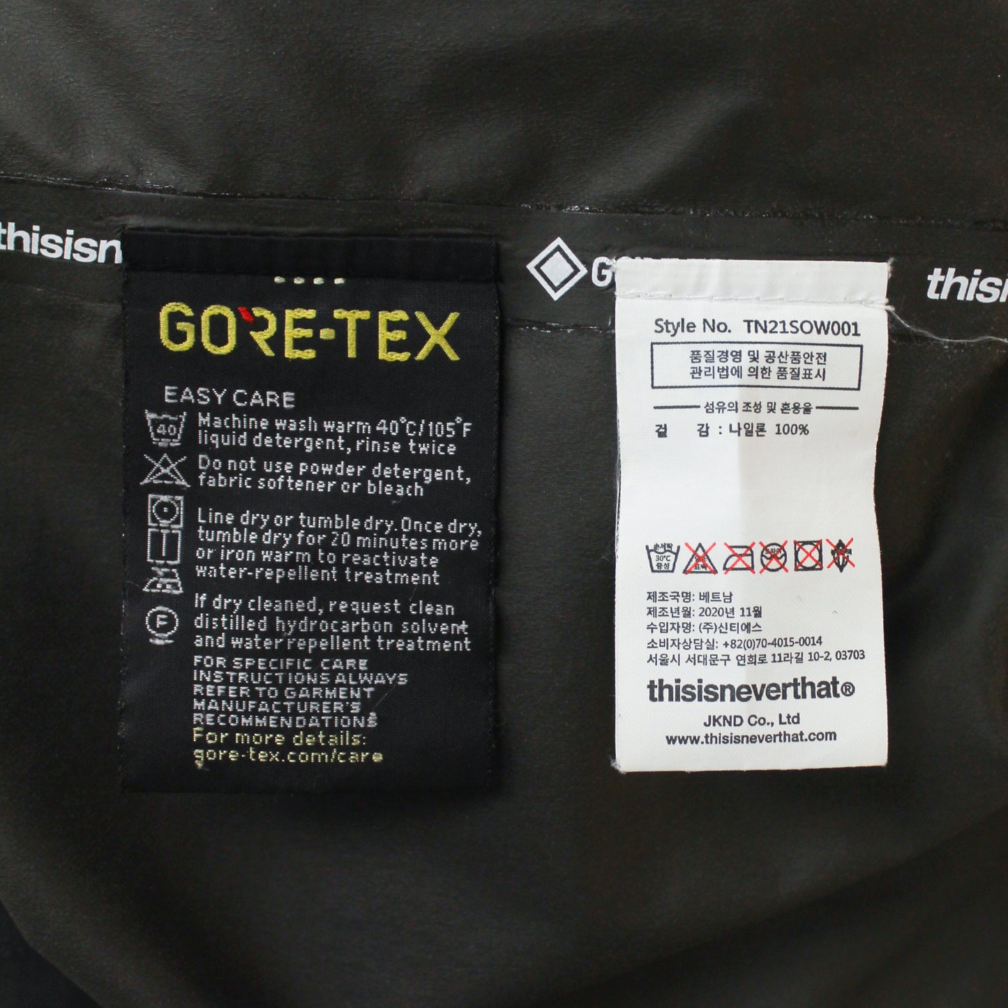 thisisneverthat Gore-Tex Paclite Jacket