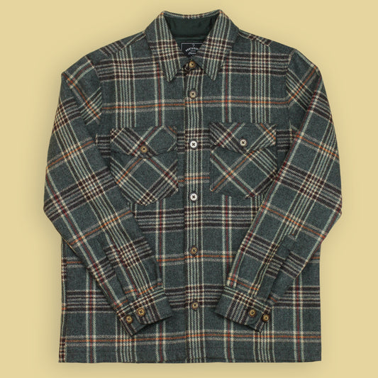 Portuguese Flannel Plaid Wool Flannel Mesc Overshirt