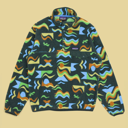 Patagonia Arctic Collage Print Synchilla Fleece Snap-T Pullover
