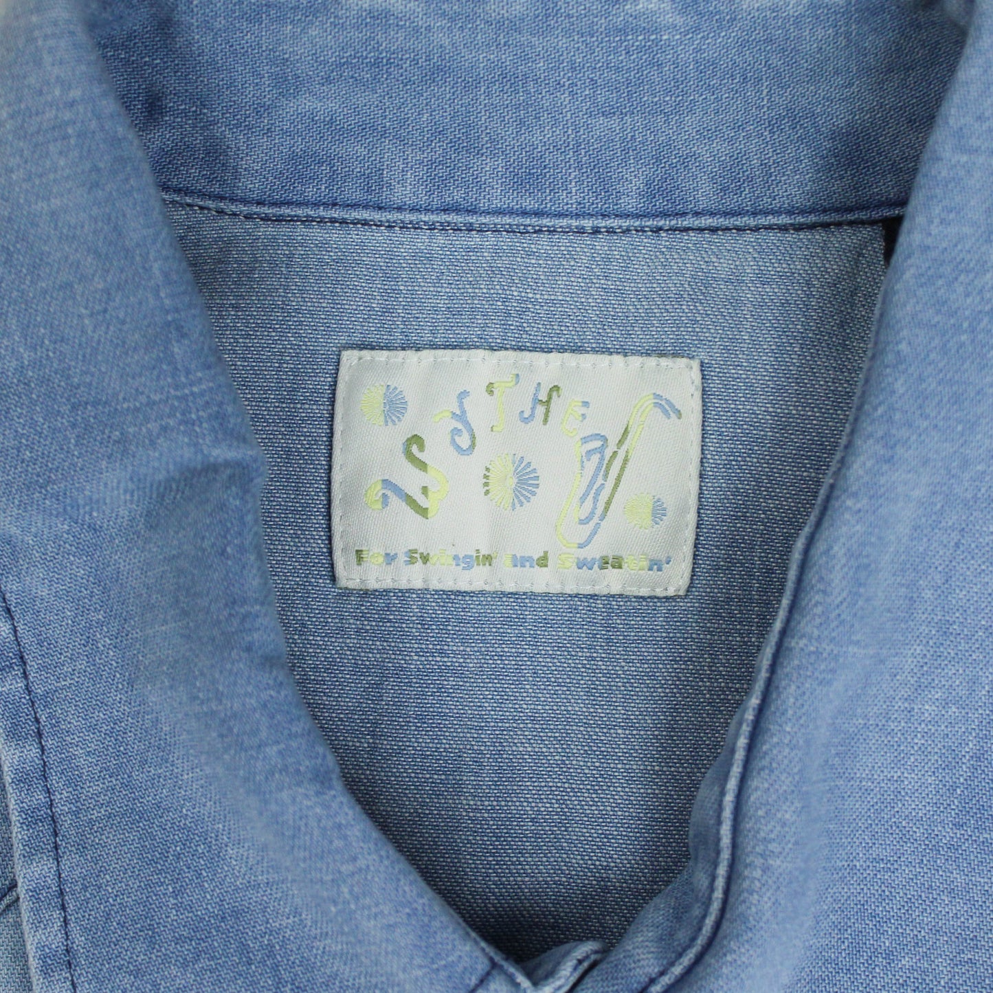 Wythe Lightwash Denim Pearl Snap Western Shirt